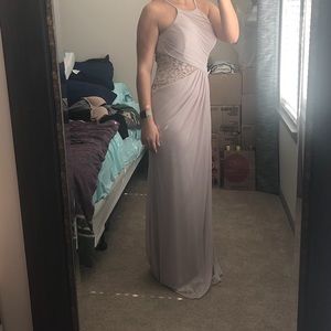 David’s Bridal Jersey and Lace Bridesmaid Dress